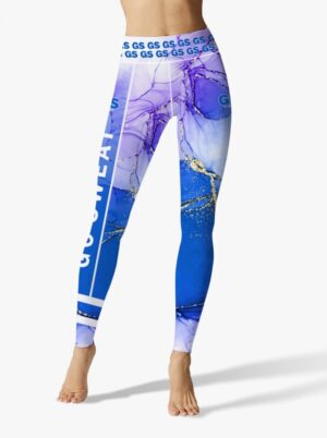 Tights Marble Blue