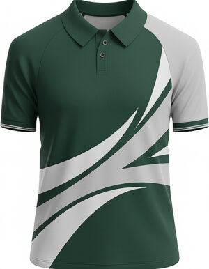 Green Flare Golf Shirt