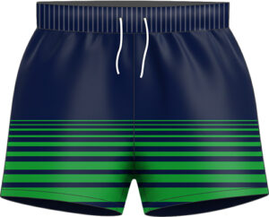 Navy with Green Lines