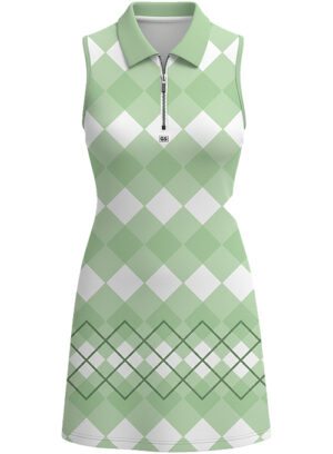 Green Triangle Sleeveless Dress