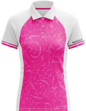 Pink Floral Golf Shirt