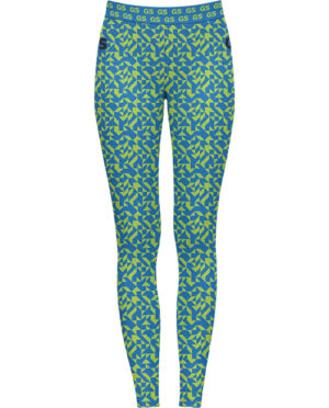 Lime on Blue - Full Tights