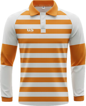 Orange Stripe Warm-up Shirt