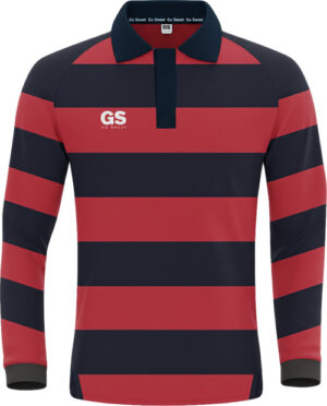 Red Stripe Warm-up Shirt